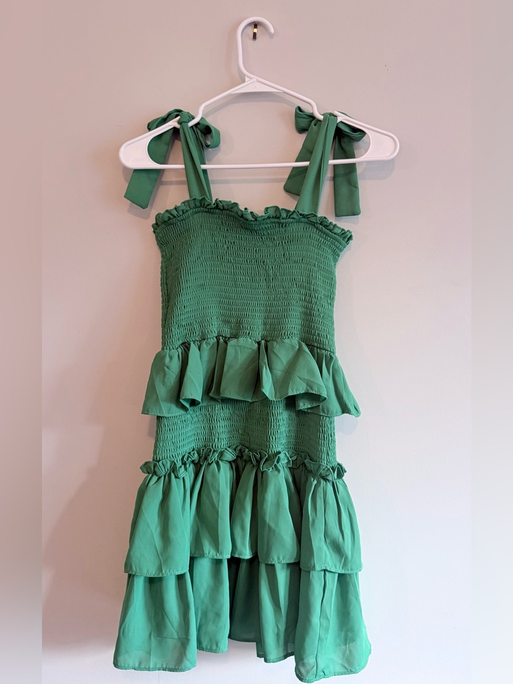 TCEC Ruffle Green Mini Dress - Picture 2 of 2